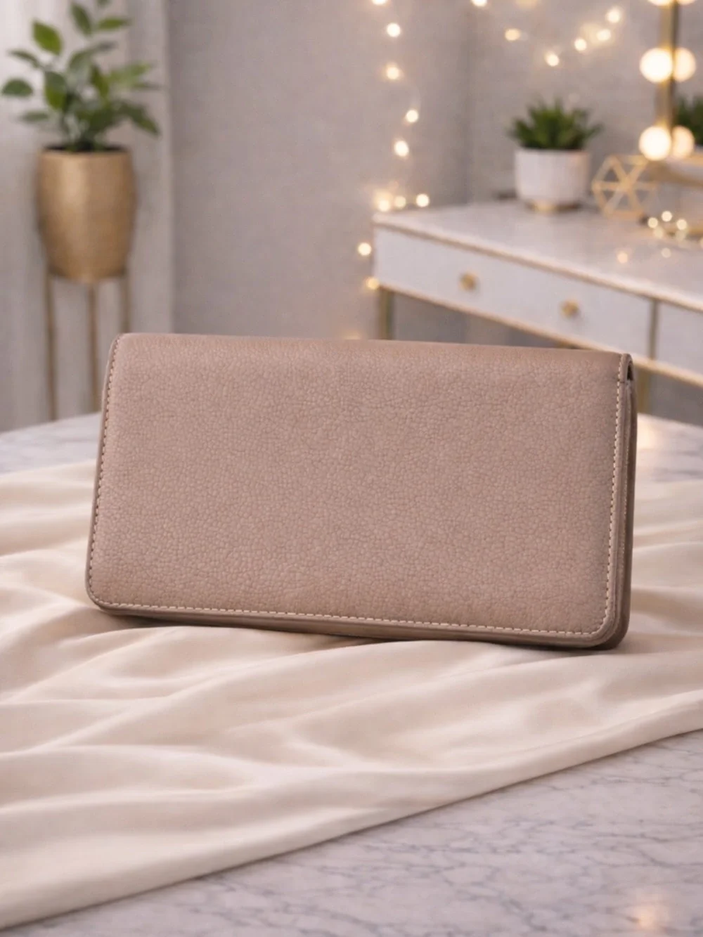 Celine Yellow and Gray Leather Wallet